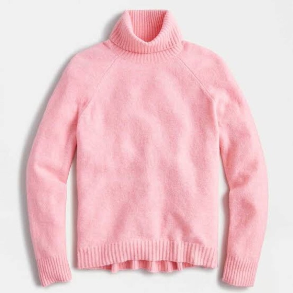 J.Crew Pink Alpaca/Wool turtleneck sweater